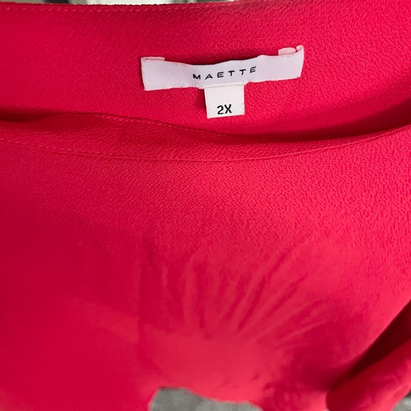 Stella & Dot Red Cold Shoulder Blouse 2XL - Picture 3 of 4